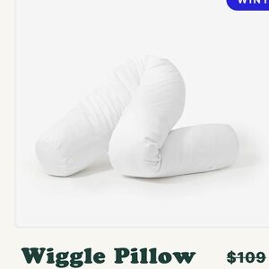 Buffy White Eucalyptus Wiggle Pillow